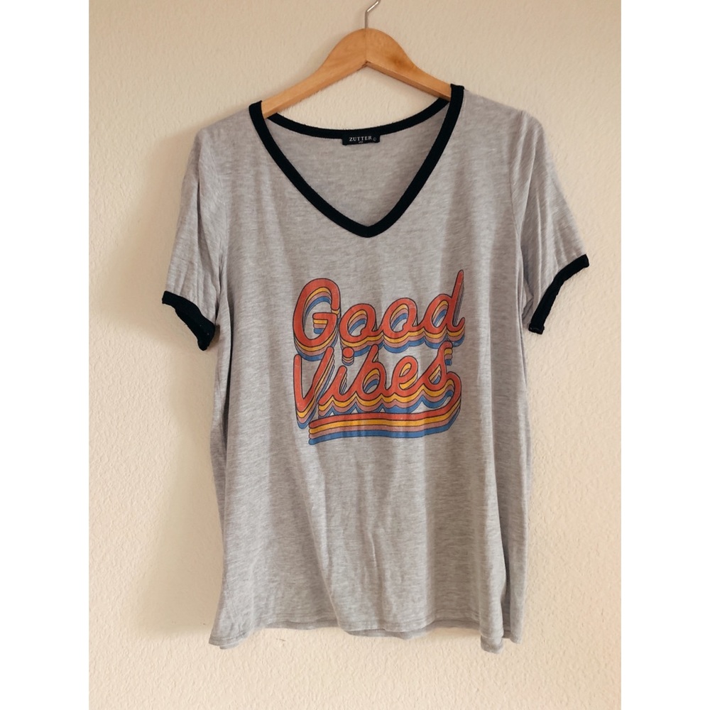 Good Vibes Ringer Tee Shirt